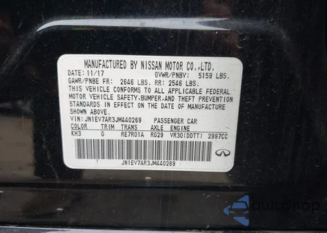 2018 Infiniti Q50 3.0T Luxe из США, поврежденный, VIN JN1EV7AR3JM440269